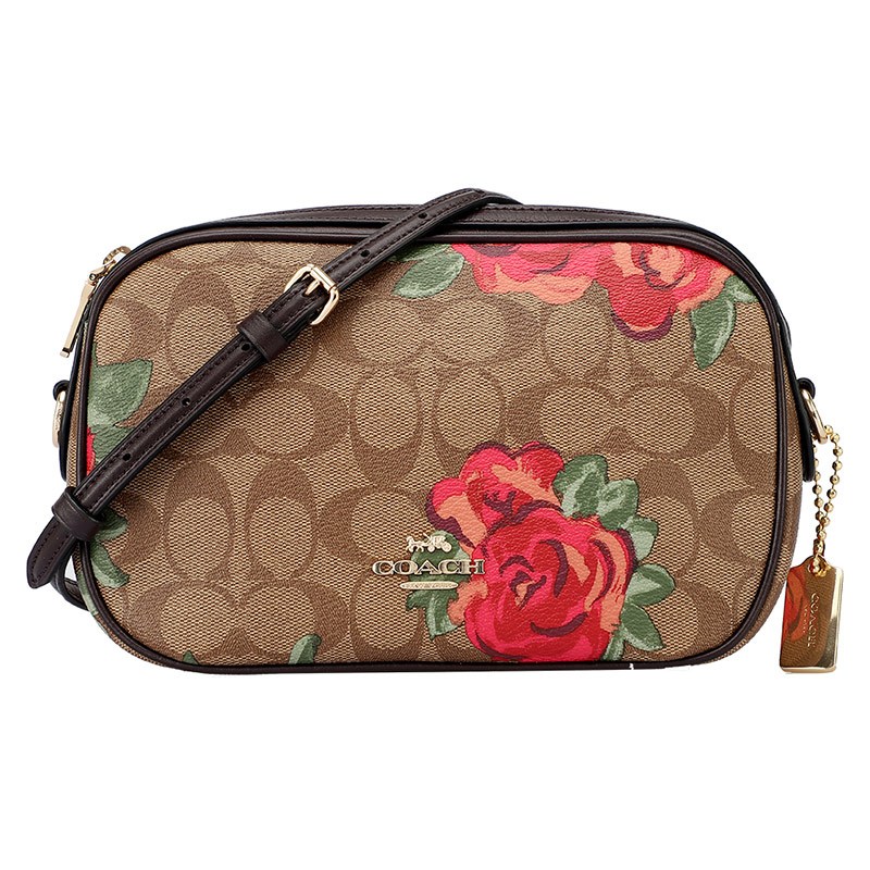 COACH 蔻驰 女斜挎包 女士PVC单肩斜挎包