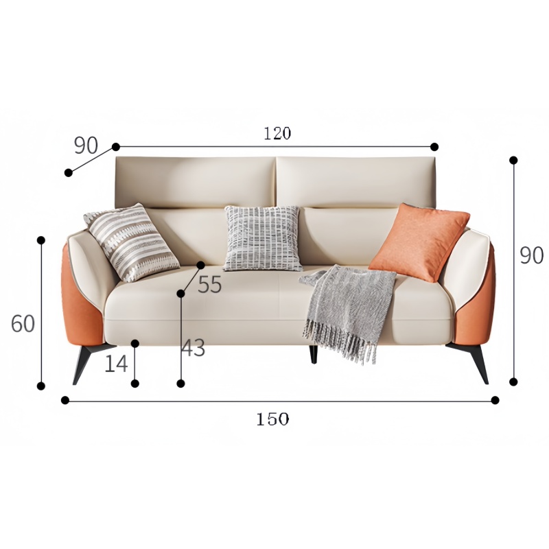 智叶舟沙发双人位1500*900*900mm张高清大图