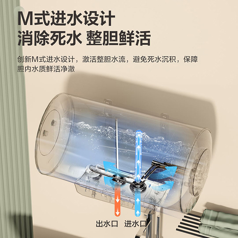 海尔(Haier)60升电热水器 EC6001-TF3 2200W速热 健康抑菌 增容大水量 场景洗 40℃生活温水