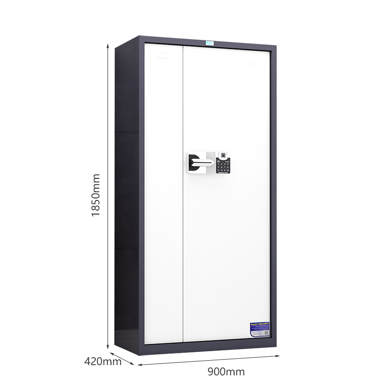 臻远 ZY5121108 文件柜档案资料柜钢制密码锁 灰白套通门智能指纹锁高清大图