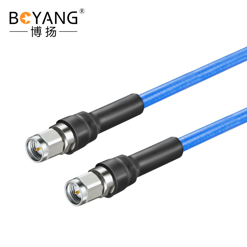 博扬SMA-SMA公18G稳幅稳相射频线50欧 微波同轴电缆组件 高频测试跳线 镀银高温线 BY-47P2-SMA-JJ