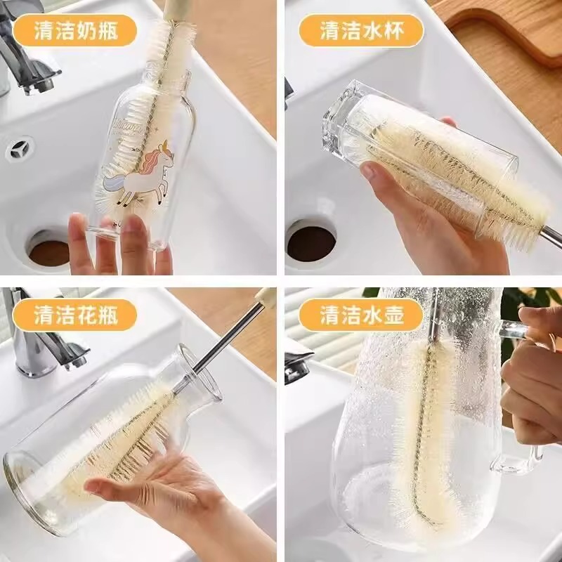 茶花(CHAHUA) 219001 易洁长柄杯刷 颜色茶花白(单位:个) 3个起售高清大图