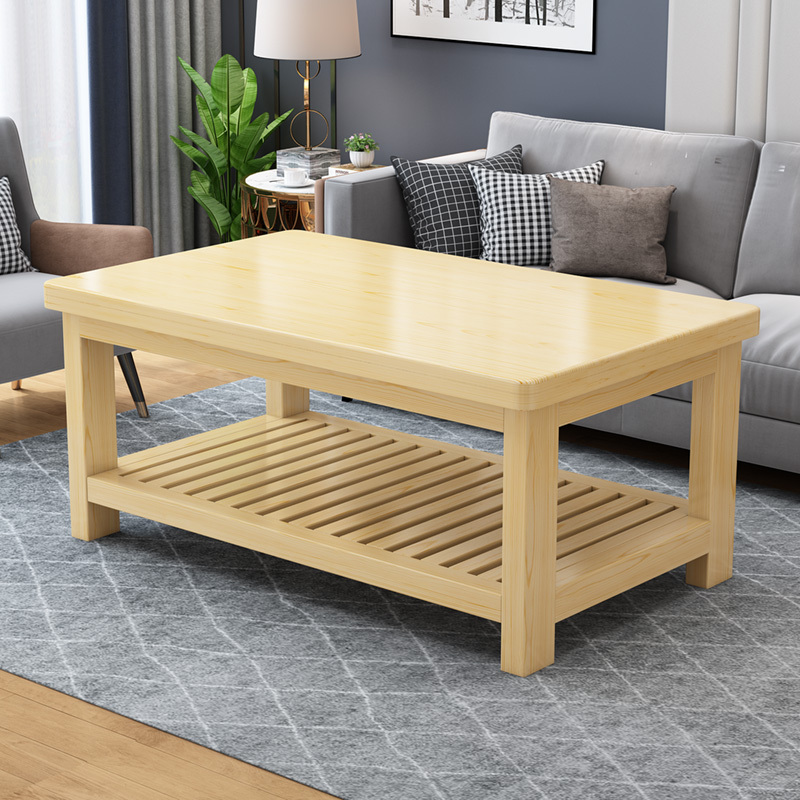 实木茶几原木全实木阳台喝茶小桌子现代简约小户型客厅松木茶几
