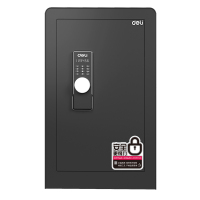 得力(deli)3646S保险柜80cm家用办公电子密码保险箱全钢锁栓可入墙保管箱密码钥匙 黑色