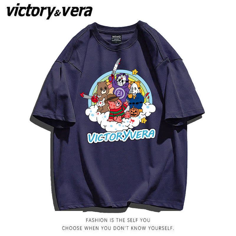 VICTORYVERA短袖t恤女学生韩版宽松2022夏季新款百搭半袖体恤衫潮图片