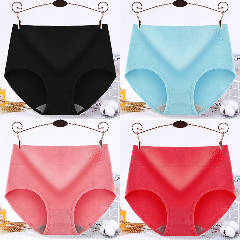 35条95棉大码女士内裤女纯棉中高腰收腹三角裤头