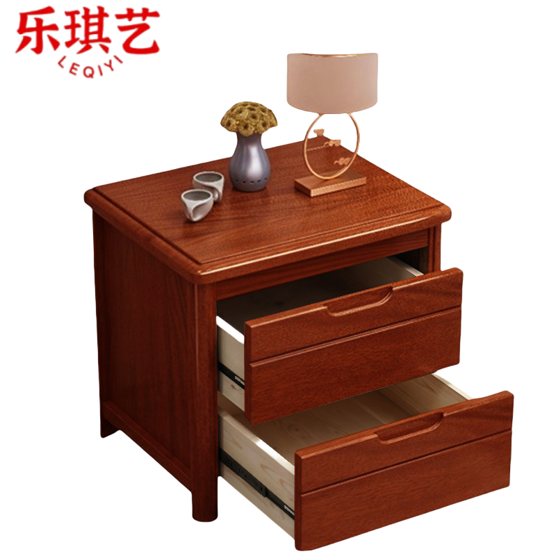 乐琪艺海棠色床头柜c01个高清大图