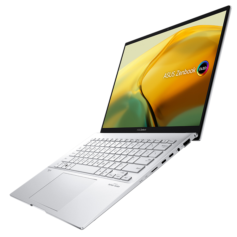华硕(ASUS)灵耀14 13代酷睿I9-13900H 32G 1TB IPS屏 2.5K 冰川银 核显超轻薄14英寸超轻薄高色域商务办公高性能金属机身笔记本电脑