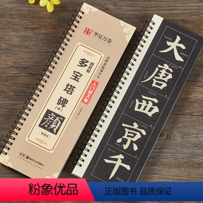 [正版]共3本 颜真卿多宝塔碑 全文米字格高清修复放大版简体旁注 名家碑帖近距离临摹字卡 颜体楷书毛笔字帖字卡高清大图