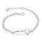 H364Fashion Bracelet 时尚扭曲心型手链欧美外贸镀925纯银女首饰送女朋友七夕情人节礼物