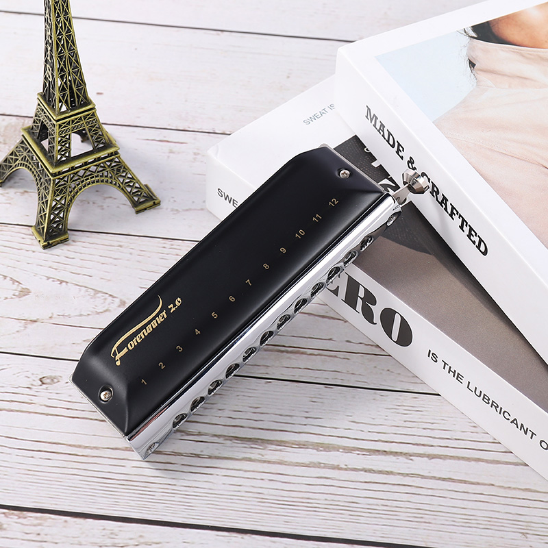 东方鼎先行者2.0口琴12孔半音阶升级款无膜片不黏膜初学入门乐器