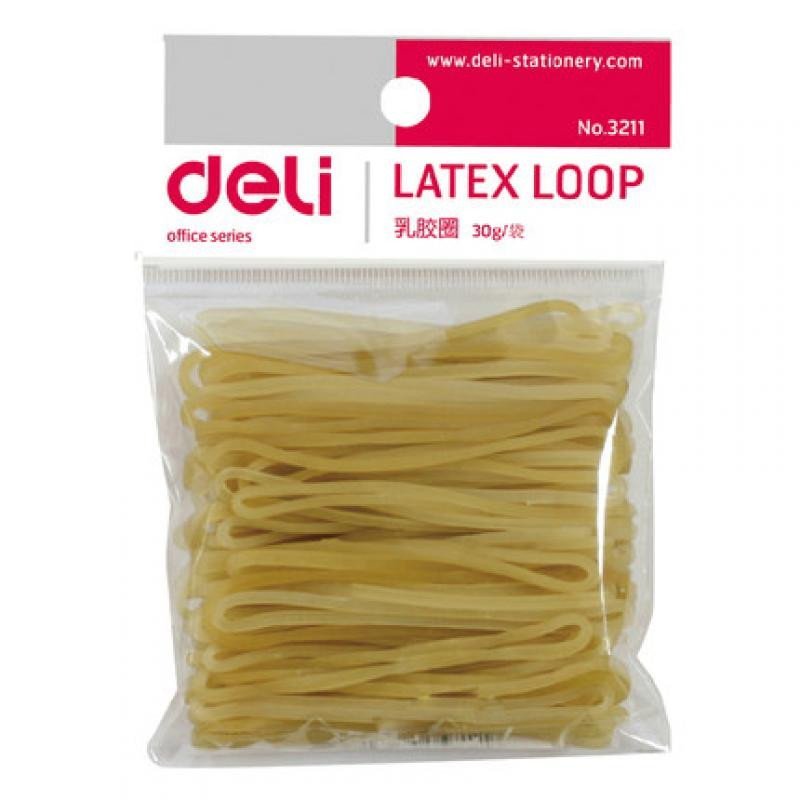 得力(deli) 3211-3217橡胶圈 乳胶圈 30g~100g 单个装