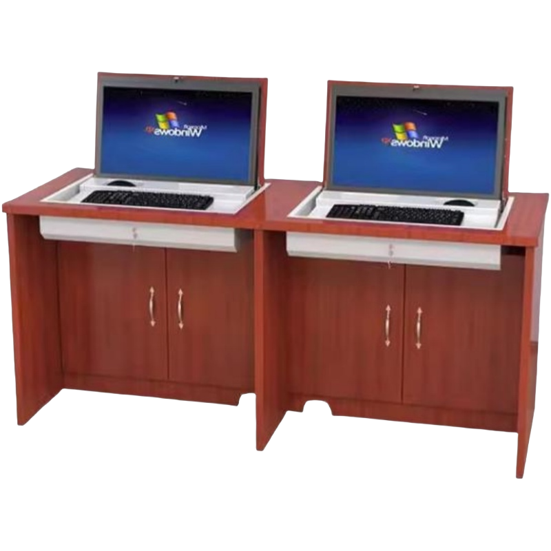 演发 翻转电脑桌单人位/张高清大图