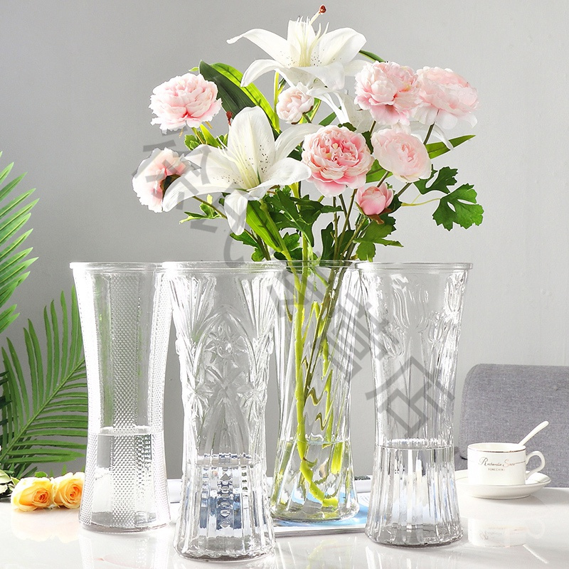 简约大号透明大口玻璃花瓶水培百合富贵竹鲜花插花瓶客厅家用摆件30圆口郁金香大报价 参数 图片 视频 怎么样 问答 苏宁易购