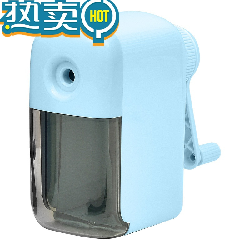 绿彩虹光仲林 素描削笔器美术生专用削笔刀手摇卷笔刀彩铅炭笔长芯转笔刀旋笔刀儿童学生手动削铅笔器笔刨 湖蓝色 Ⅱ代 60°