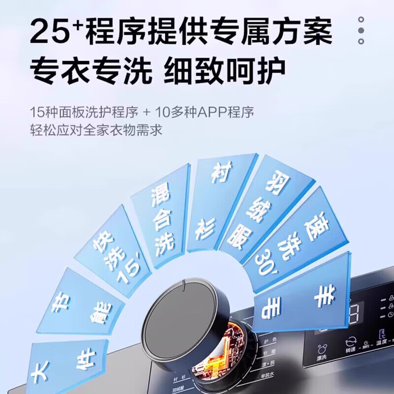 小天鹅10公斤水魔方滚筒洗烘套装滚筒洗衣机全自动热泵烘干机除菌变频 TG100V098PRO+TH100-HL02T高清大图