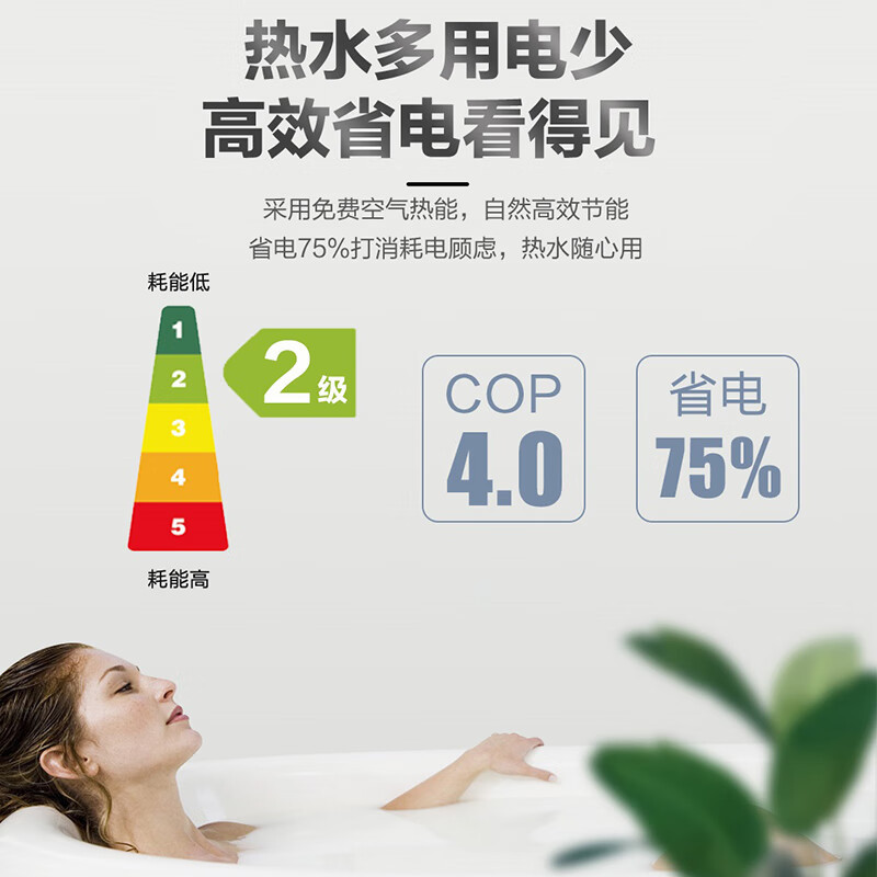 海尔(Haier)空气能热水器节能家用商用恒温空气源热泵全屋中央热水器 预约洗浴智能除霜空气能KF70/150-SE