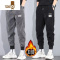 YANXU加绒束脚卫裤男帅气百搭休闲长裤子潮流ins灯芯绒运动裤