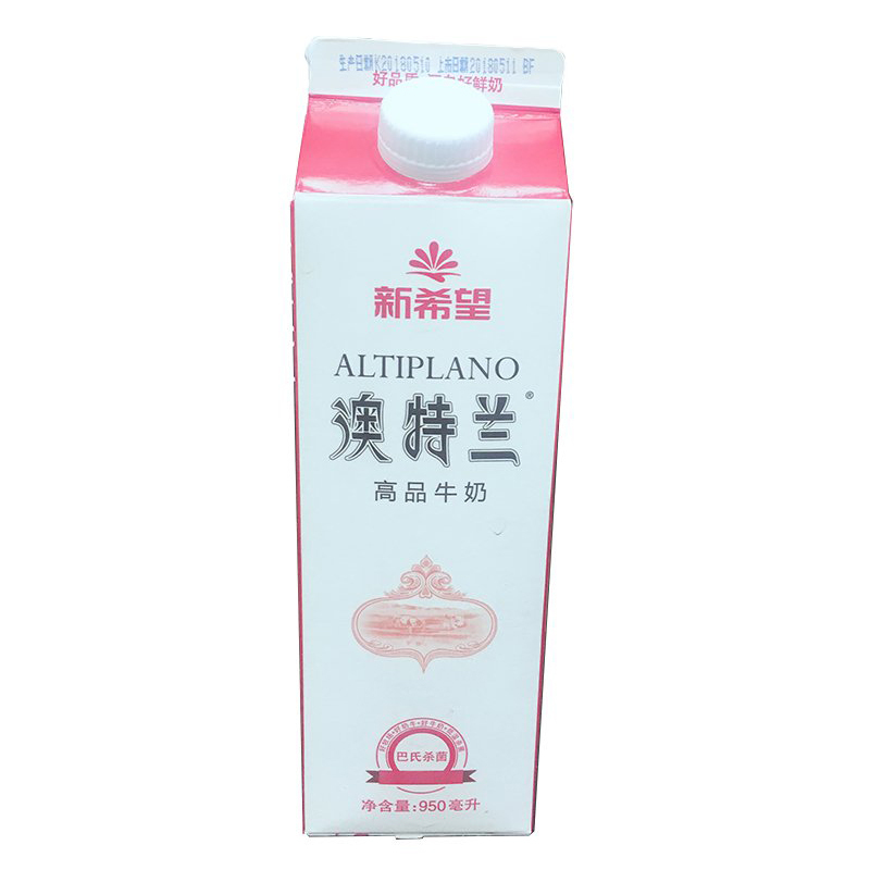 新希望屋顶盒澳特兰高品鲜牛奶950ml