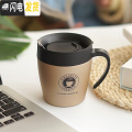三维工匠咖啡杯便携工业风复古男马克杯办公水杯女学生简约杯子咖啡保温杯 磨砂土豪金330毫/送勺子/不防漏