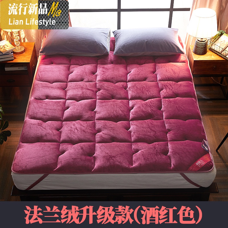 加厚榻榻米床垫子1.8m床1.5米双人宿舍学生法兰绒床褥子海绵垫被 三维工匠高清大图