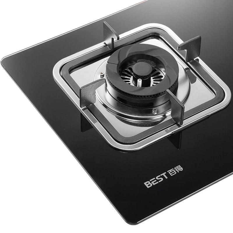 华帝股份 百得(BEST) 家用燃气灶煤气炉钢化玻璃双眼台嵌两用一级能效猛火灶4.1KW火力JZY-DZ33B 液化气款高清大图