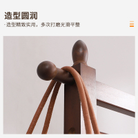 尔迈简易落地室内简约衣帽架欧式带裤架挂衣架晾衣服架 棕色