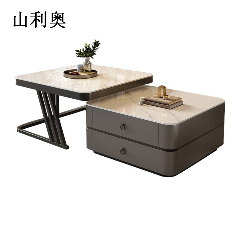 山利奥 茶几 岩板 张高清大图