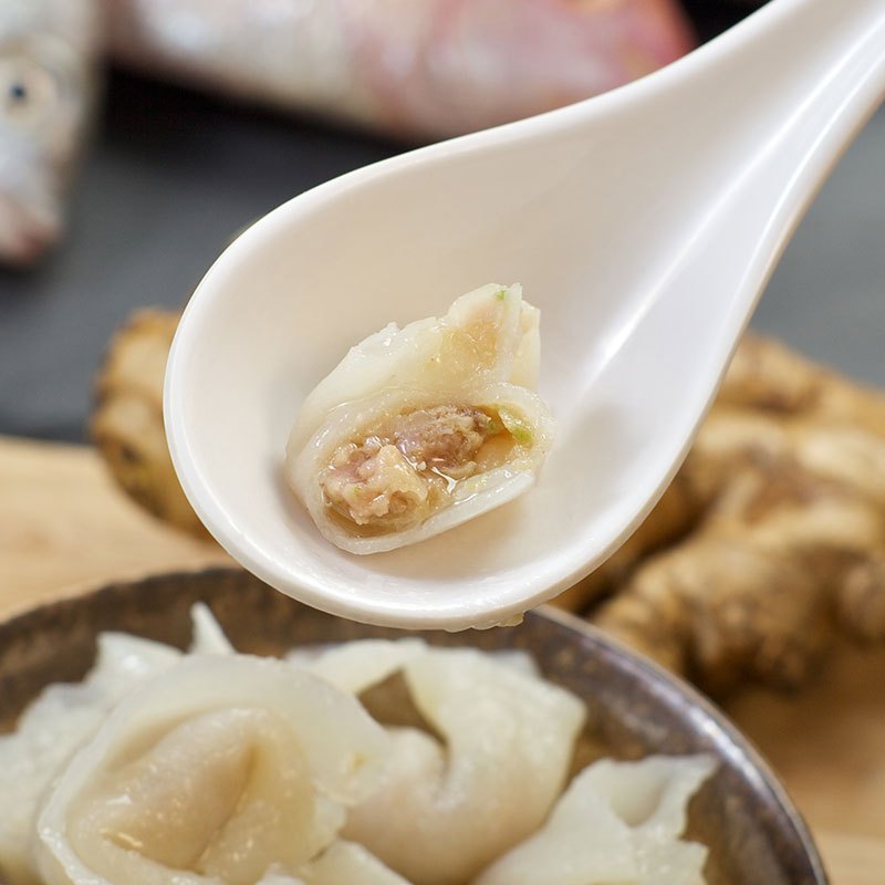 ZX正宗潮汕手工鱼皮饺子传统套餐 鱼皮饺200g*3袋