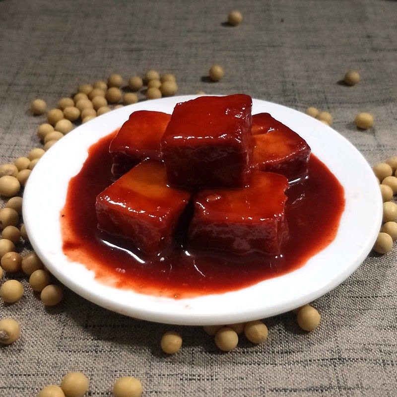 老才臣 玫瑰红腐乳340g/瓶 火锅串串香蘸料调味腐乳豆腐乳红腐乳大块腐乳图片