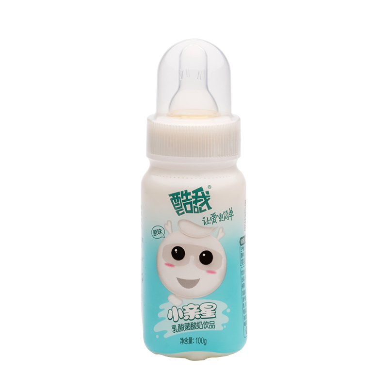 酷我 小亲星原味儿童奶嘴型乳酸菌酸奶饮品100g*20瓶礼盒装
