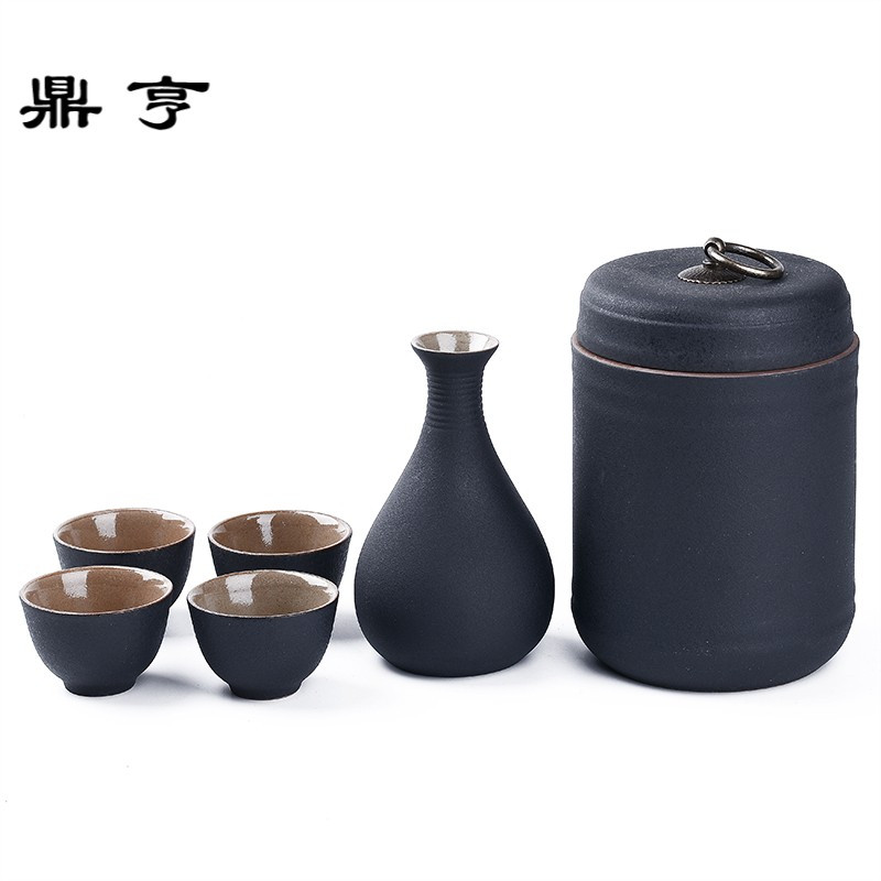 鼎亨陶瓷温酒器 烫酒壶 黄酒杯仿古白酒杯壶烫酒热暖酒壶酒具套装