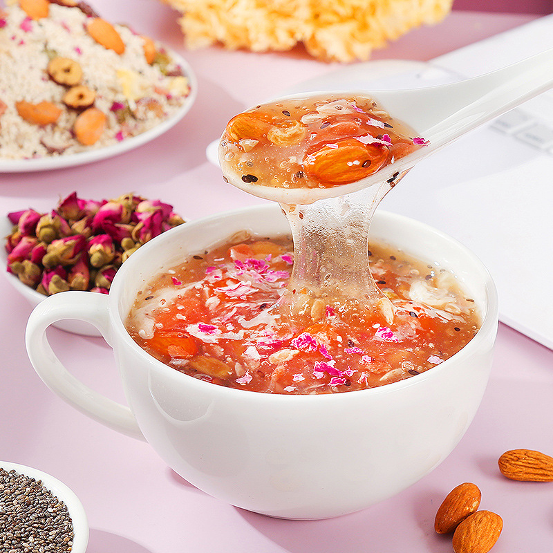 谷益丰 藕粉速溶水果坚果藕粉 奇亚籽坚果藕粉G3 500g*2罐高清大图