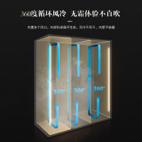 澳柯玛1025升商用大容量 超市饭店便利店风冷无霜冷冻展示柜立式商用展示冷冻冰柜 三门IVF-191808V