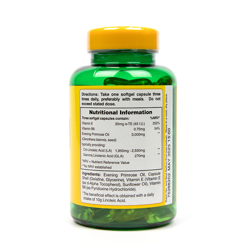 英国HB荷柏瑞月见草油软胶囊 富含亚麻酸维生素B6Holland&Barrett