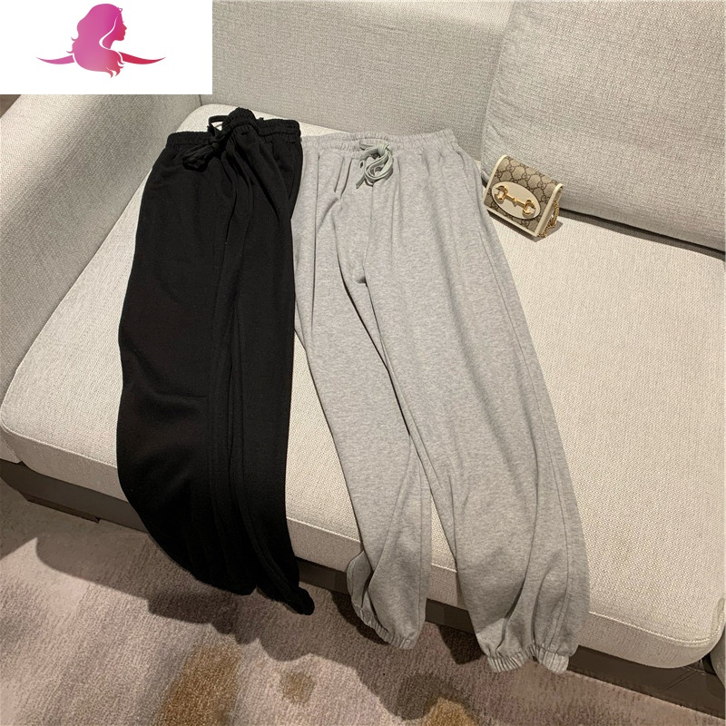 艳如飞运动裤休闲时尚减龄洋气春季盐系炸街港风两件套装女复古chic春秋套装
