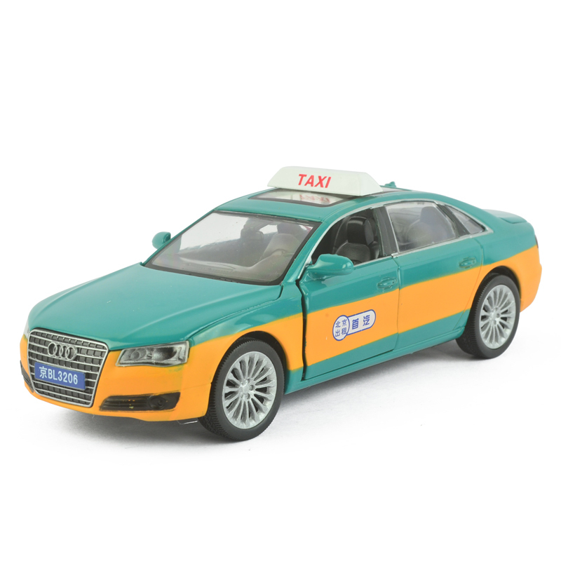 合金玩具车132北京现代出租车的士计程车taxi儿童声光合金模型汽车