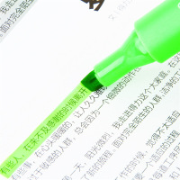 得力(deli)33111 6色晶彩荧光笔 6支/盒 荧光标记笔 荧光记号笔 醒目笔 学生用笔记标记笔闪光笔记号笔