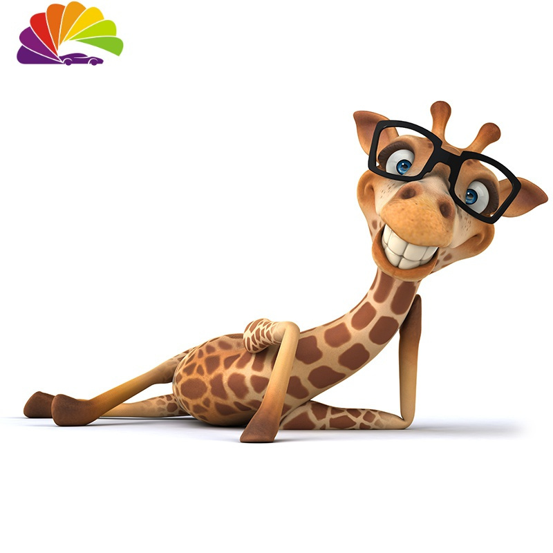 舒适主义汽车个性龙猫车贴动漫卡通创意搞笑动物贴纸车身划痕贴雪狼