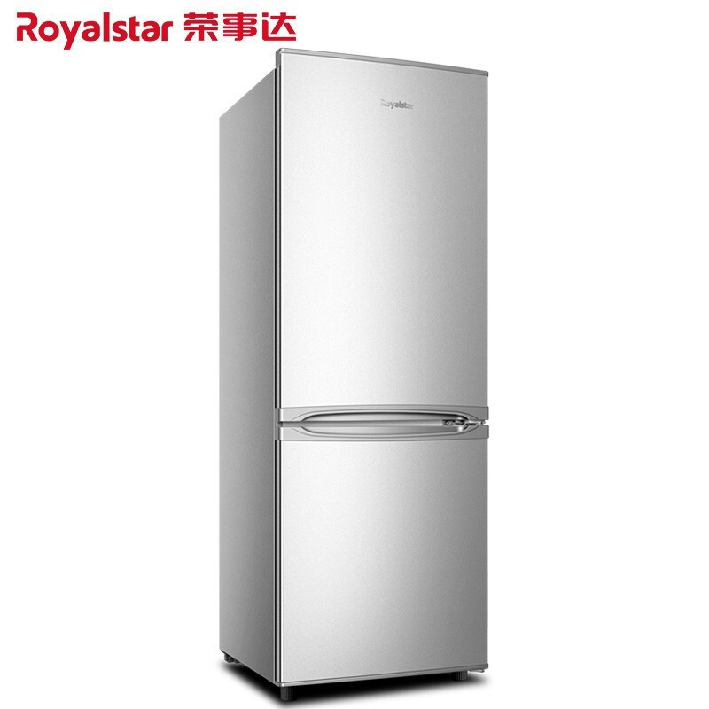 荣事达(Royalstar)小冰箱迷你家用冰箱双开门中型省电冷藏冰冻租房寝室节能低音冰箱 180L-9RSZ银色双门[家