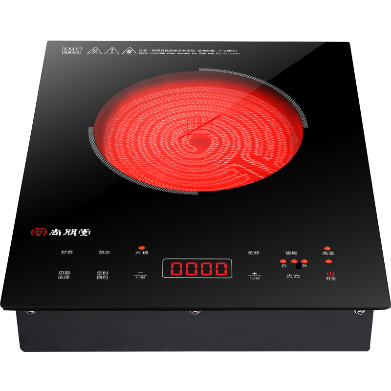 尚朋堂 YS-TA2213FJ 嵌入式 电陶炉 定时保温防水 家用电磁炉电陶炉 无高频辐射不挑锅送烤盘烤网电陶炉