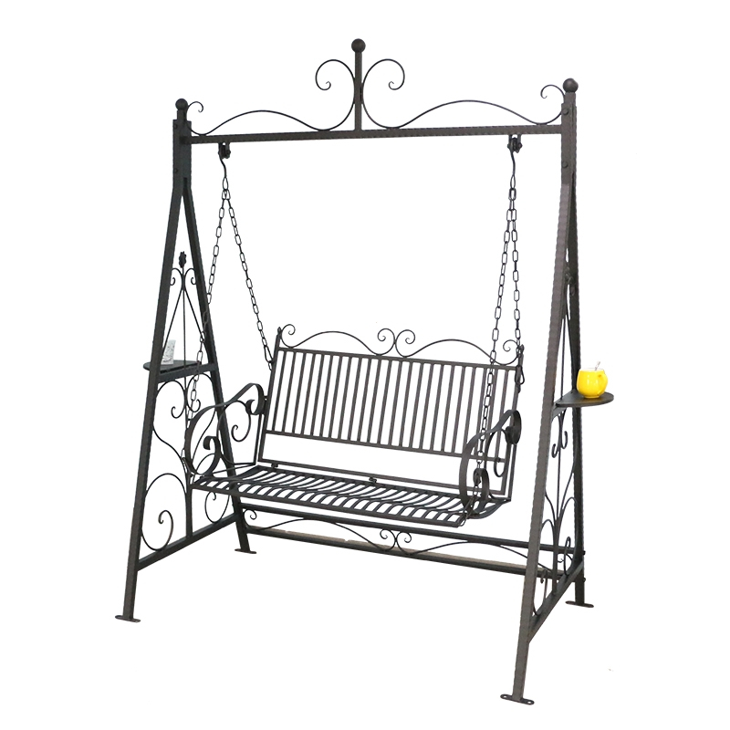 定制户外秋千椅铁艺摇摇椅闪电客欧式吊椅室外庭院摇篮双人吊床公园