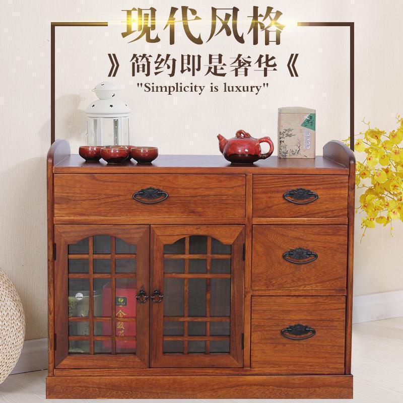 美帮汇实木质抽屉式收纳柜子储物小橱柜厨房餐边柜简约客厅茶水柜置物架高清大图