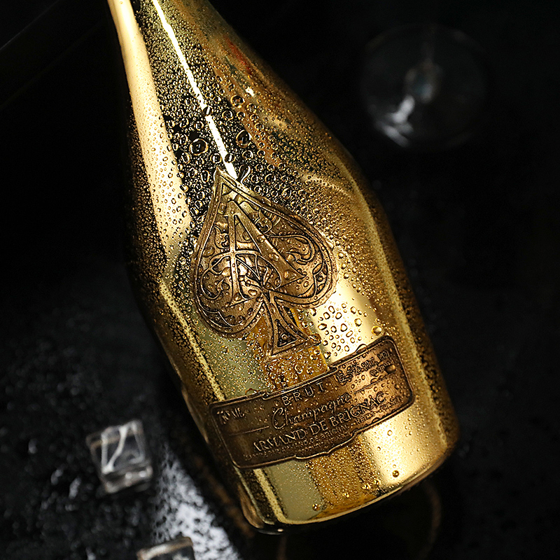 黑桃a香槟酒起泡酒法国原瓶进口气泡酒女士聚会微醺黄金版葡萄酒750ml