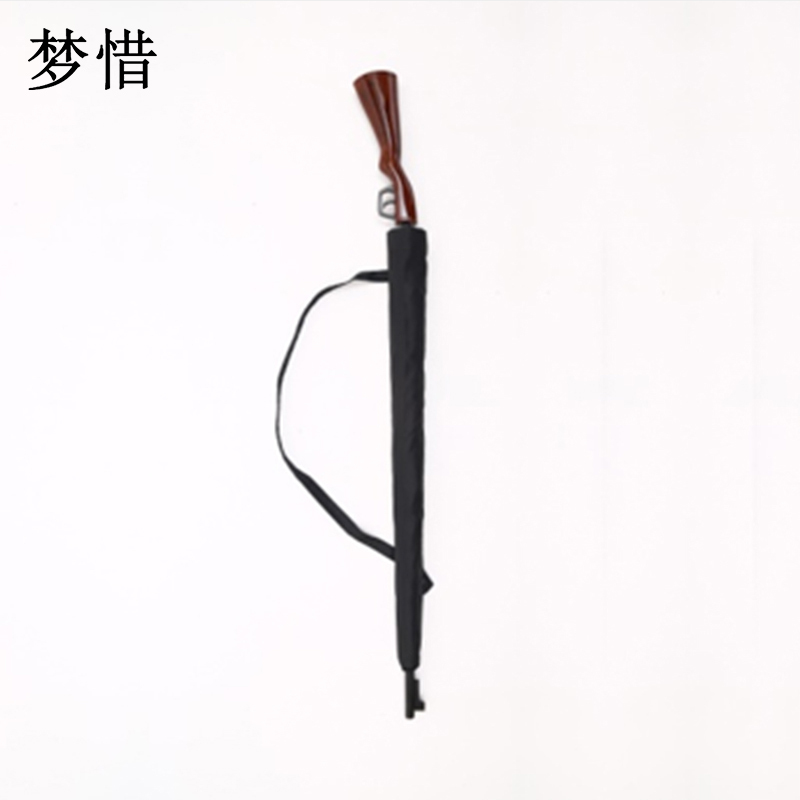 梦惜 半自动玻纤伞架 碰击布 枪型塑料喷漆直柄雨伞 YF-L2021019把