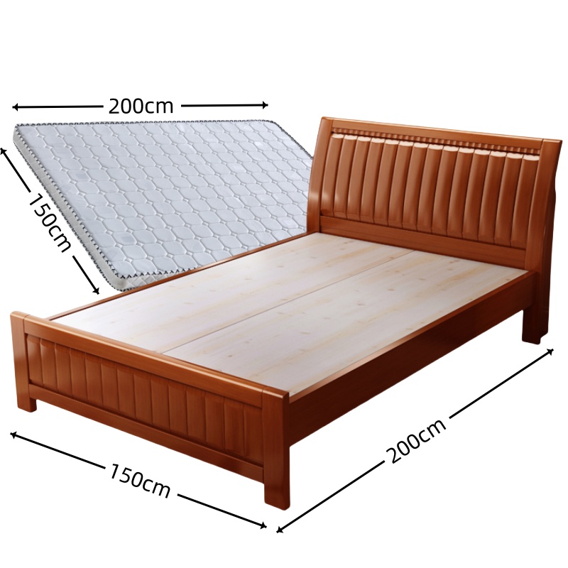 豫龙都 床+床垫1.5m 套高清大图