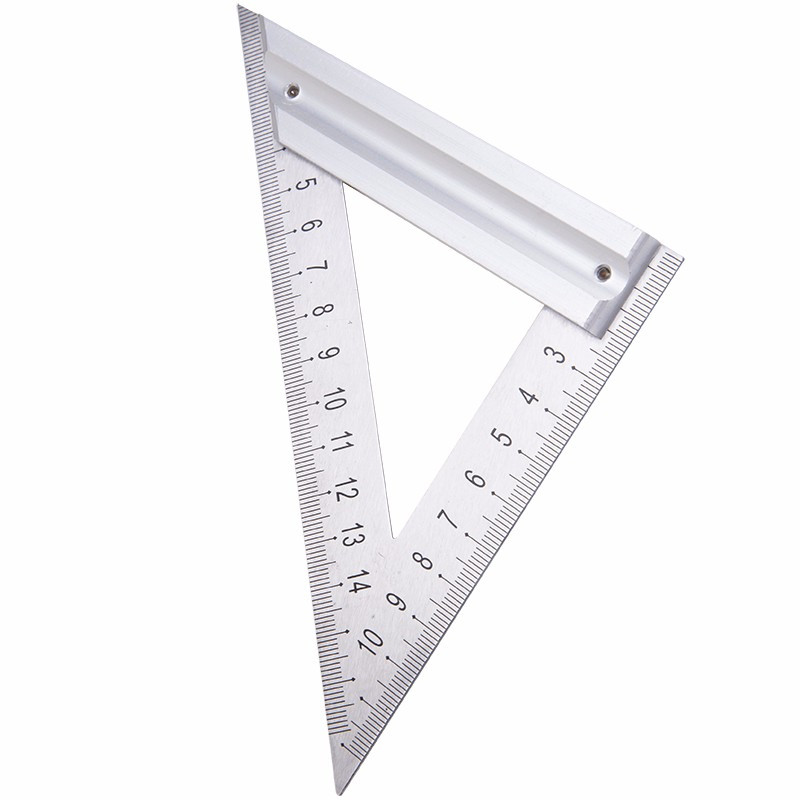 得得力(deli) 不锈钢三角尺 直角尺木工钢板尺加厚45度钢板尺150mm DL4039 400382
