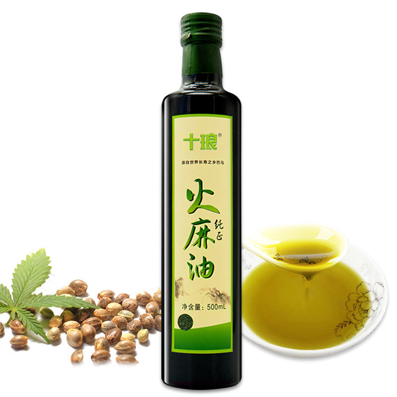 十琅 巴马初榨火麻油火麻仁油 物理压榨食用油火麻籽油500ml