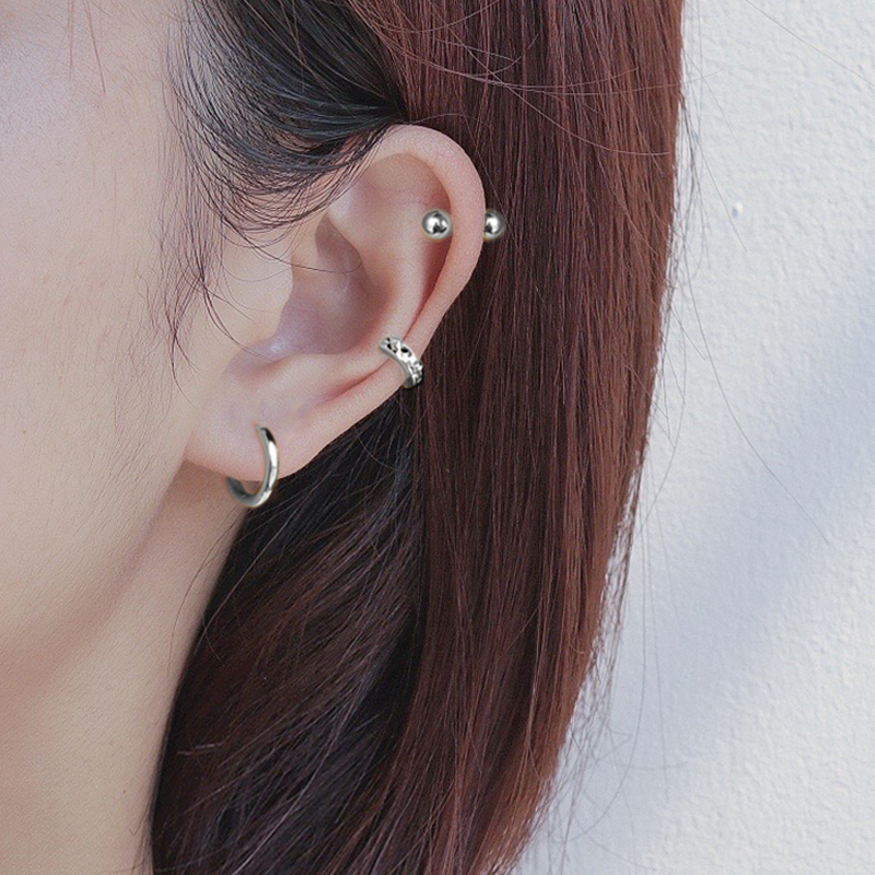 chunmi2020新款潮高级感耳骨钉女耳钉睡觉免摘男组合套装双面耳环耳饰