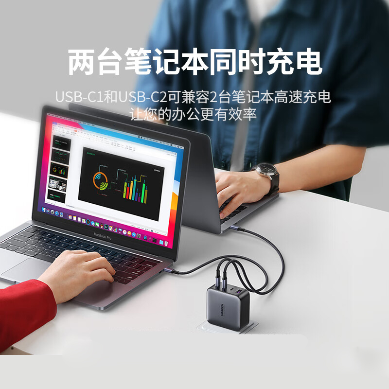 BYZ 氮化镓充电器套装100W兼容苹果15华为手机PD65W笔记本电脑MacbookPro多口USB-C快充头线高清大图